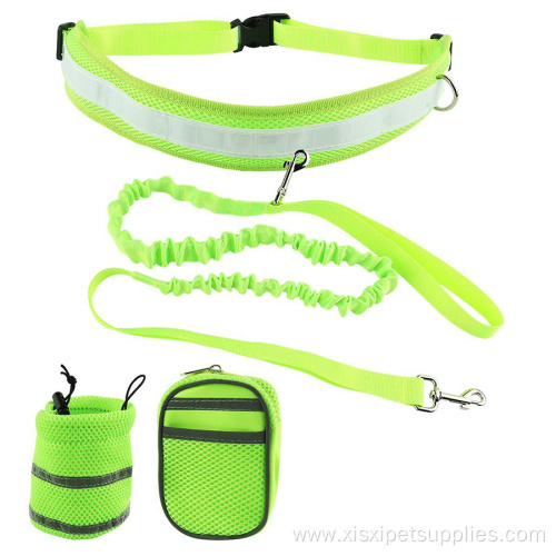 Dog Lead Walk Running Jogging Waist Belt Leash